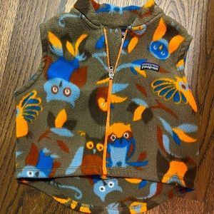 🦉 EUC/VGUC • Patagonia Synchilla Vest • Gender Neutral Owl Print • 18m